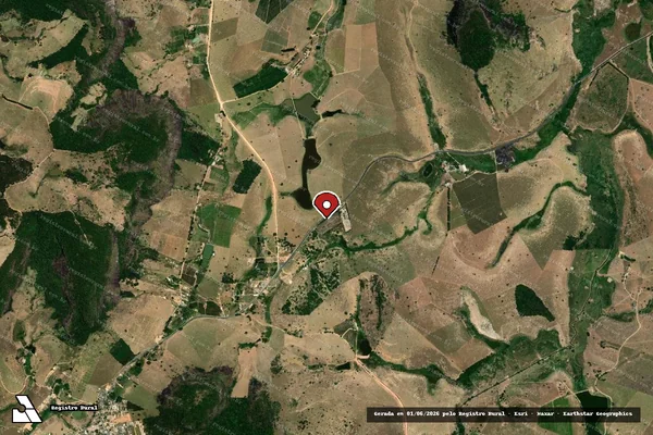 Imagem de satélite de Infração Ambiental em Ecoporanga - ES (marcador da localização)