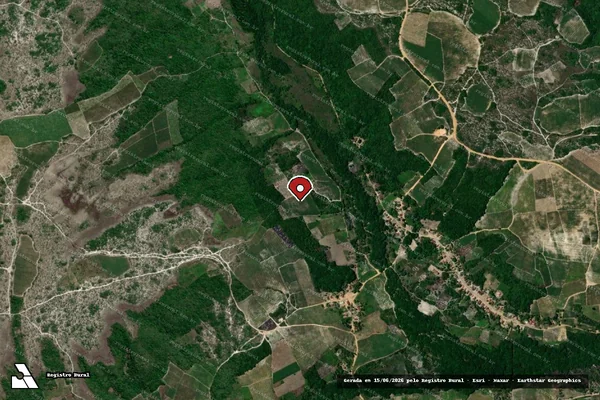 Imagem de satélite de Infração Ambiental em Rio Tinto - PB (marcador da localização)