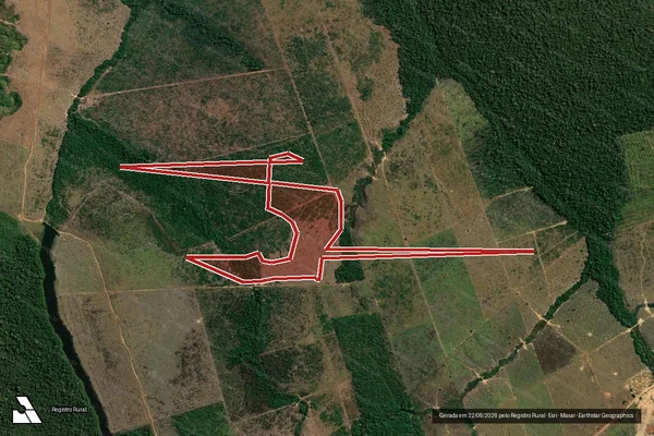 Imagem de satélite de Infração da Flora em Colniza - MT