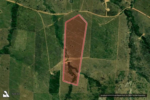 Imagem de satélite de Infração Ambiental em Cujubim - RO