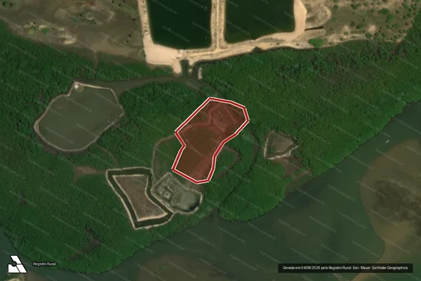 Imagem de satélite de Infração Ambiental em Pacatuba - SE