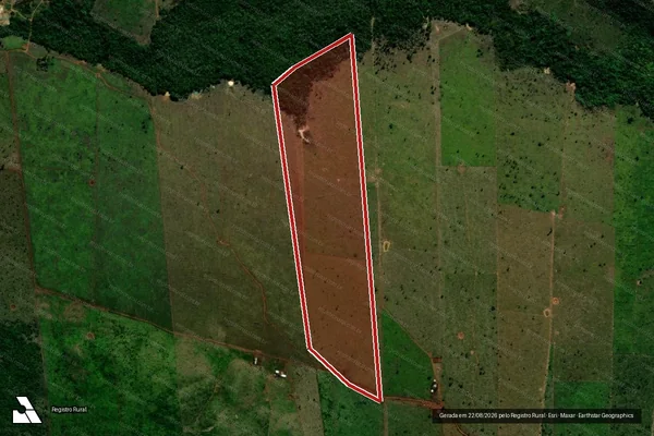 Imagem de satélite de Infração da Flora em Juína - MT