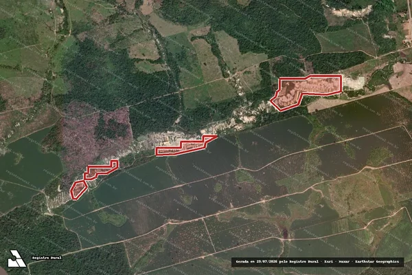 Imagem de satélite de Infração Ambiental em Novo Progresso - PA