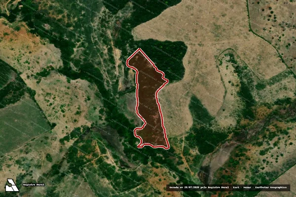 Imagem de satélite — Embargo IBAMA — Infração da Flora — Arauá/SE