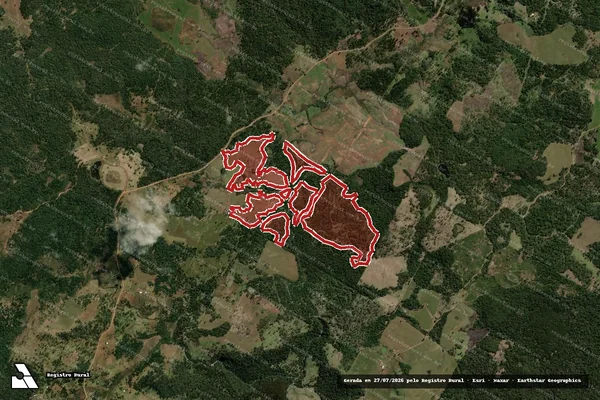 Imagem de satélite de Infração Ambiental em Reserva do Iguaçu - PR