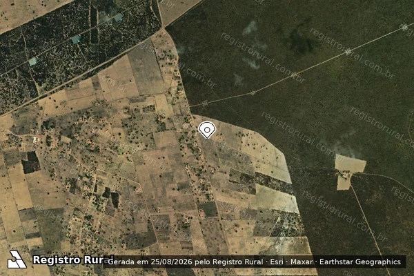Imagem de satélite — Embargo IBAMA — Infração Ambiental - Parelhas/RN