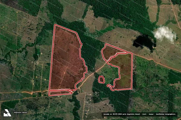 Imagem de satélite de Infração da Flora em Lábrea - AM