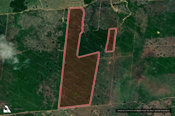 Imagem de satélite de Infração da Flora em Lábrea - AM