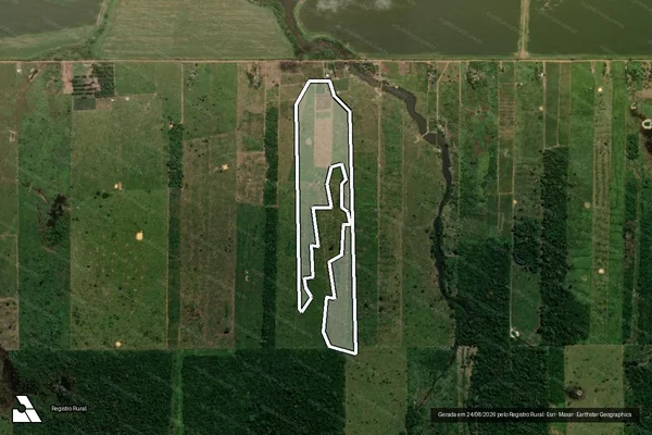 Imagem de satélite de Infração da Flora em Cujubim - RO