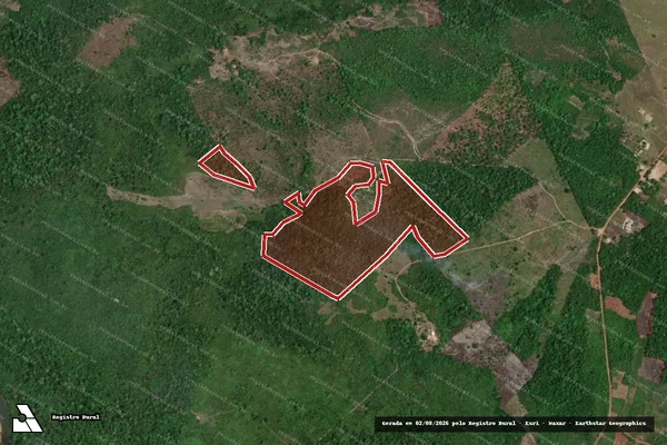 Imagem de satélite de Infração da Flora em Monte Alegre - PA