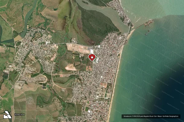 Imagem de satélite — Embargo Ambiental - Marataízes/ES