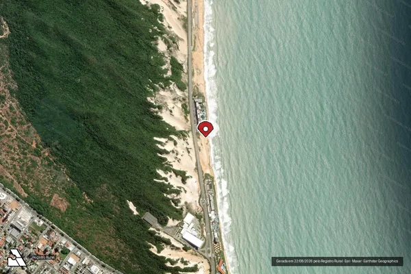 Imagem de satélite — Embargo IBAMA — Infração Ambiental - Natal/RN