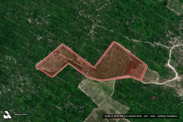 Imagem de satélite de Infração Ambiental em Baía da Traição - PB