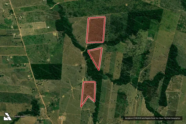 Imagem de satélite de Infração da Flora em Cujubim - RO