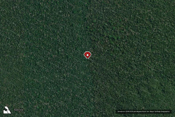Imagem de satélite de Infração da Flora em Lábrea - AM (marcador da localização)