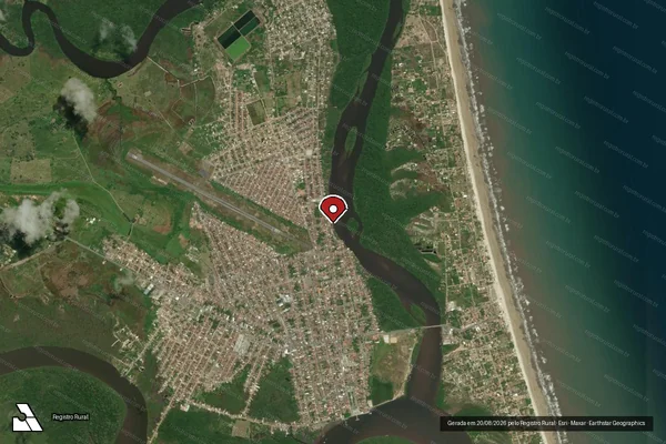 Imagem de satélite de Infração de pesca(Não Classificada-Móvel) em Canavieiras - BA (marcador da localização)