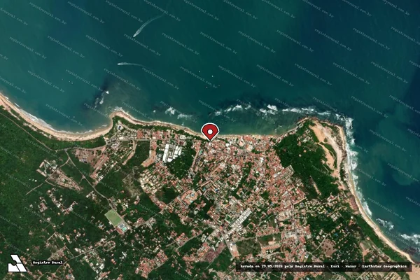 Imagem de satélite — Embargo IBAMA — Infração de Licenciamento(Não Classificada-Móvel) — Tibau do Sul/RN