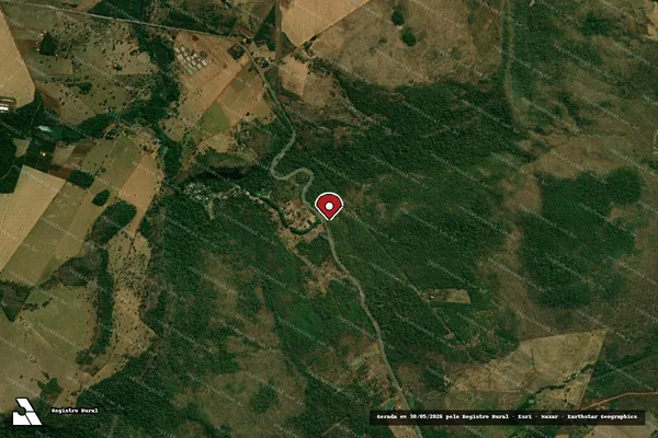 Imagem de satélite de Infração referente a Qualidade Ambiental em Nova Olímpia - MT (marcador da localização)