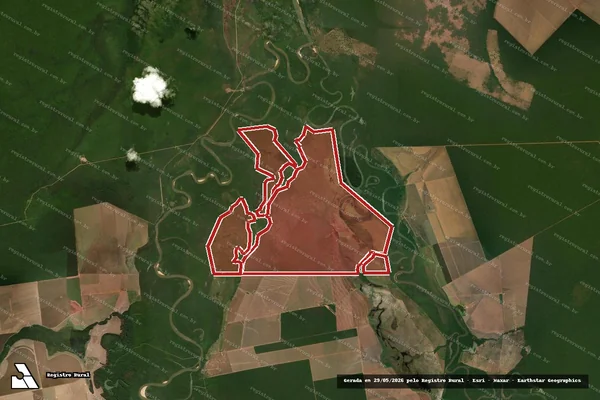 Imagem de satélite de Infração da Flora em Canarana - MT