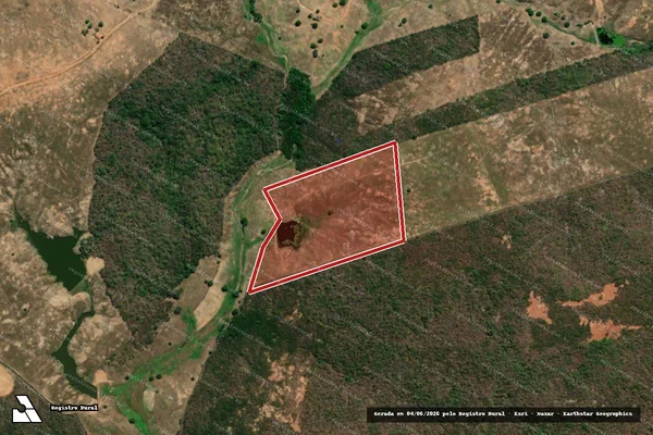 Imagem de satélite — Embargo IBAMA — Infração da Flora — Quixelô/CE