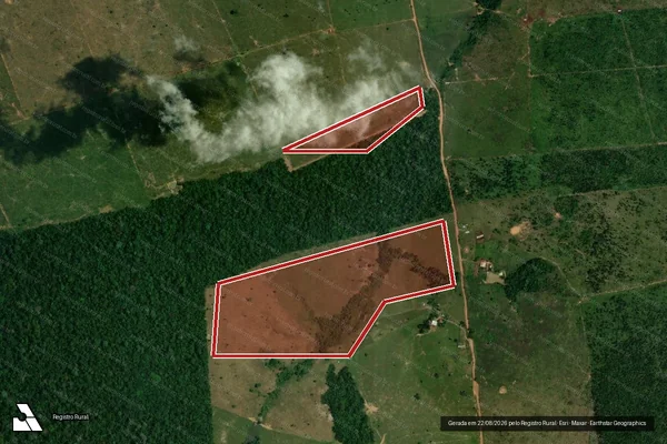 Imagem de satélite de Infração Ambiental em Nova Mamoré - RO