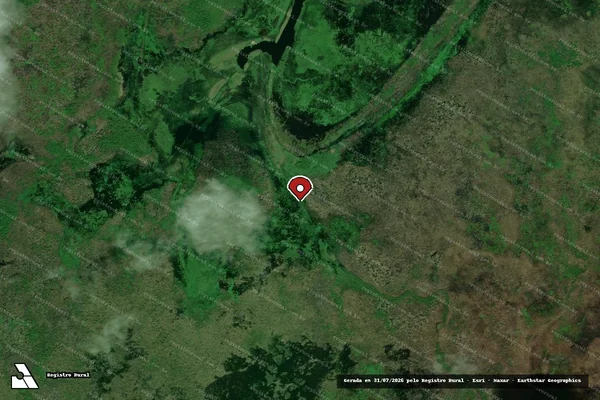 Imagem de satélite — Embargo IBAMA — Infração da Flora — Tartarugalzinho/AP