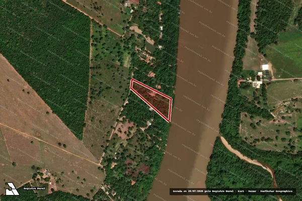 Imagem de satélite de Infração da Flora em Araguaiana - MT