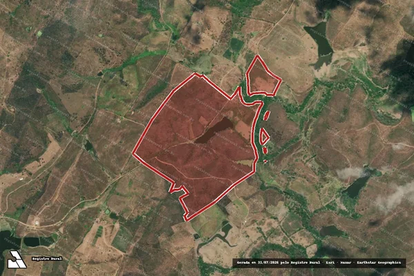 Imagem de satélite de Infração da Flora em São Brás - AL