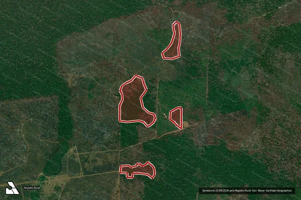 Imagem de satélite de Infração da Flora em Lábrea - AM