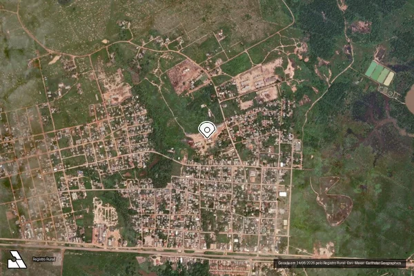 Imagem de satélite de Infração Ambiental em Porto Velho - RO (marcador da localização)