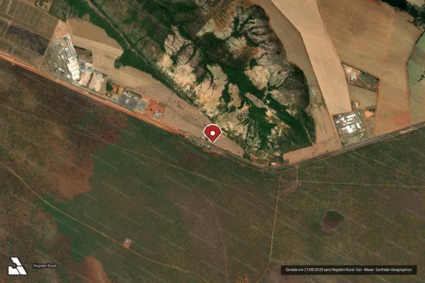 Imagem de satélite — Embargo IBAMA — Infração Ambiental - Formosa/GO
