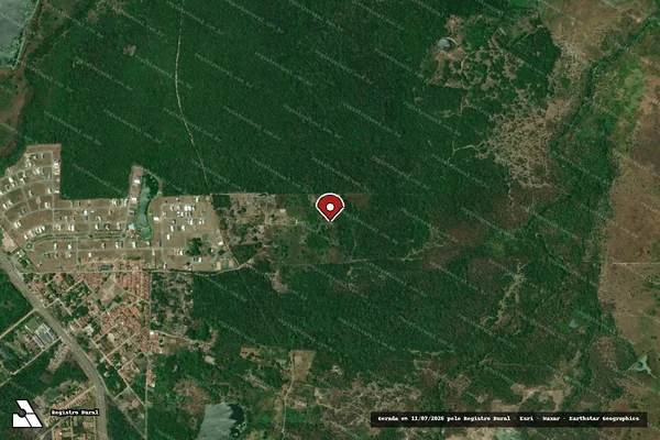 Imagem de satélite de Infração Ambiental em Caucaia - CE (marcador da localização)