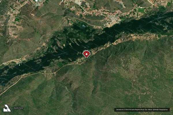 Imagem de satélite de Infração Ambiental em Canindé de São Francisco - SE (marcador da localização)