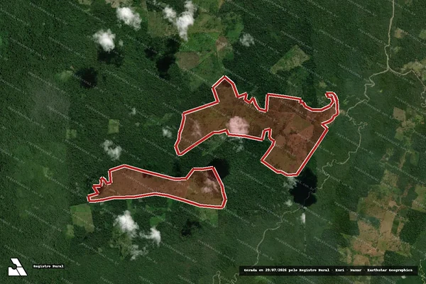 Imagem de satélite de Infração da Flora em São Félix do Xingu - PA
