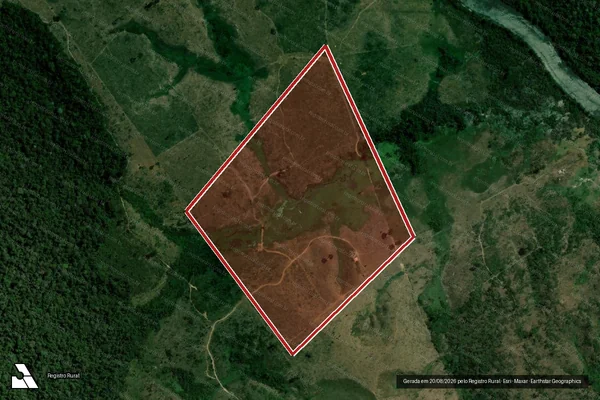 Imagem de satélite de Infração Ambiental em Pacajá - PA