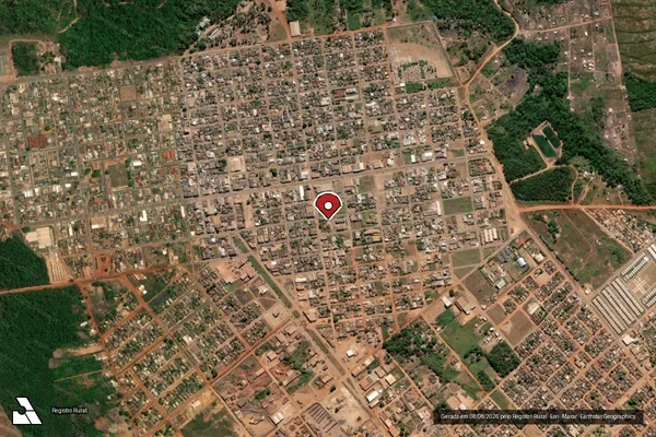 Imagem de satélite de Infração Ambiental em Aripuanã - MT (marcador da localização)