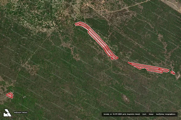 Imagem de satélite de Infração Ambiental em Betânia - PE