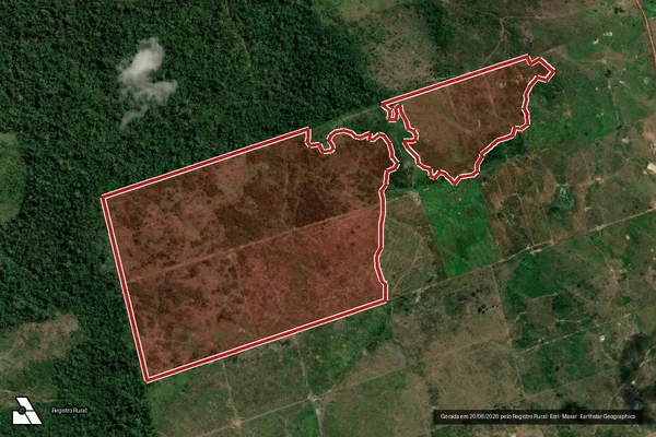Imagem de satélite de Infração da Flora em Uruará - PA