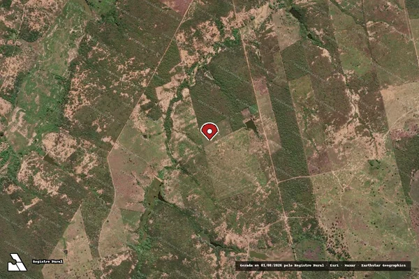 Imagem de satélite de Desmatamento em Granito - PE (marcador da localização)