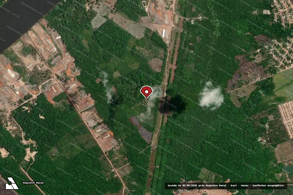 Imagem de satélite — Embargo IBAMA — Infração Ambiental - Moju/PA