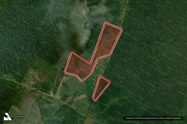 Imagem de satélite de Infração da Flora em Rorainópolis - RR