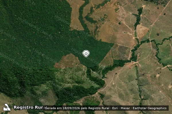 Imagem de satélite — Embargo IBAMA — Infração Ambiental - Espigão D'Oeste/RO