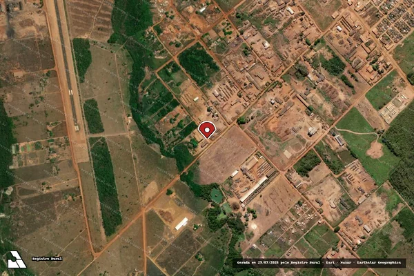 Imagem de satélite de Infração Ambiental em Aripuanã - MT (marcador da localização)