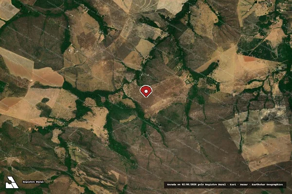 Imagem de satélite de Infração Ambiental em Corumbá de Goiás - GO (marcador da localização)