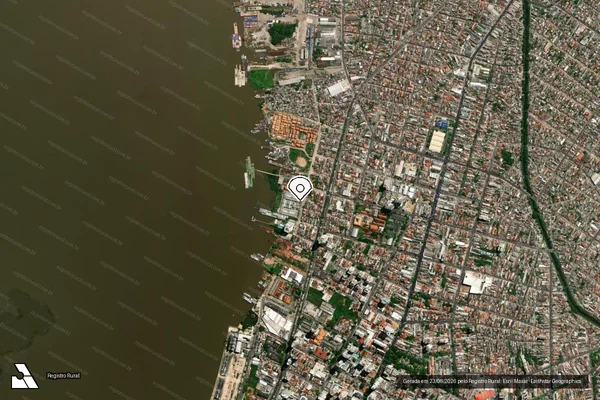 Imagem de satélite — Embargo IBAMA — Infração Ambiental - Belém/PA