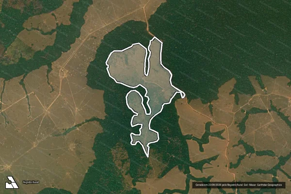 Imagem de satélite de Infração da Flora em Rondolândia - MT