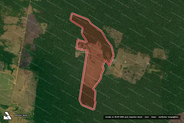 Imagem de satélite de Infração da Flora em Novo Aripuanã - AM