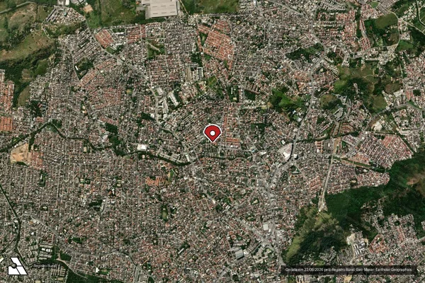 Imagem de satélite de Infração Ambiental em Rio de Janeiro - RJ (marcador da localização)