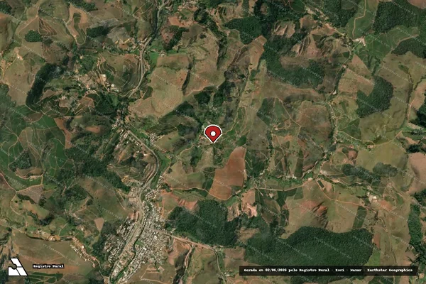 Imagem de satélite de Infração da Fauna em Fervedouro - MG (marcador da localização)
