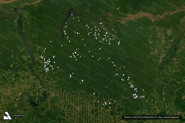 Imagem de satélite de Infração Ambiental em Portel - PA